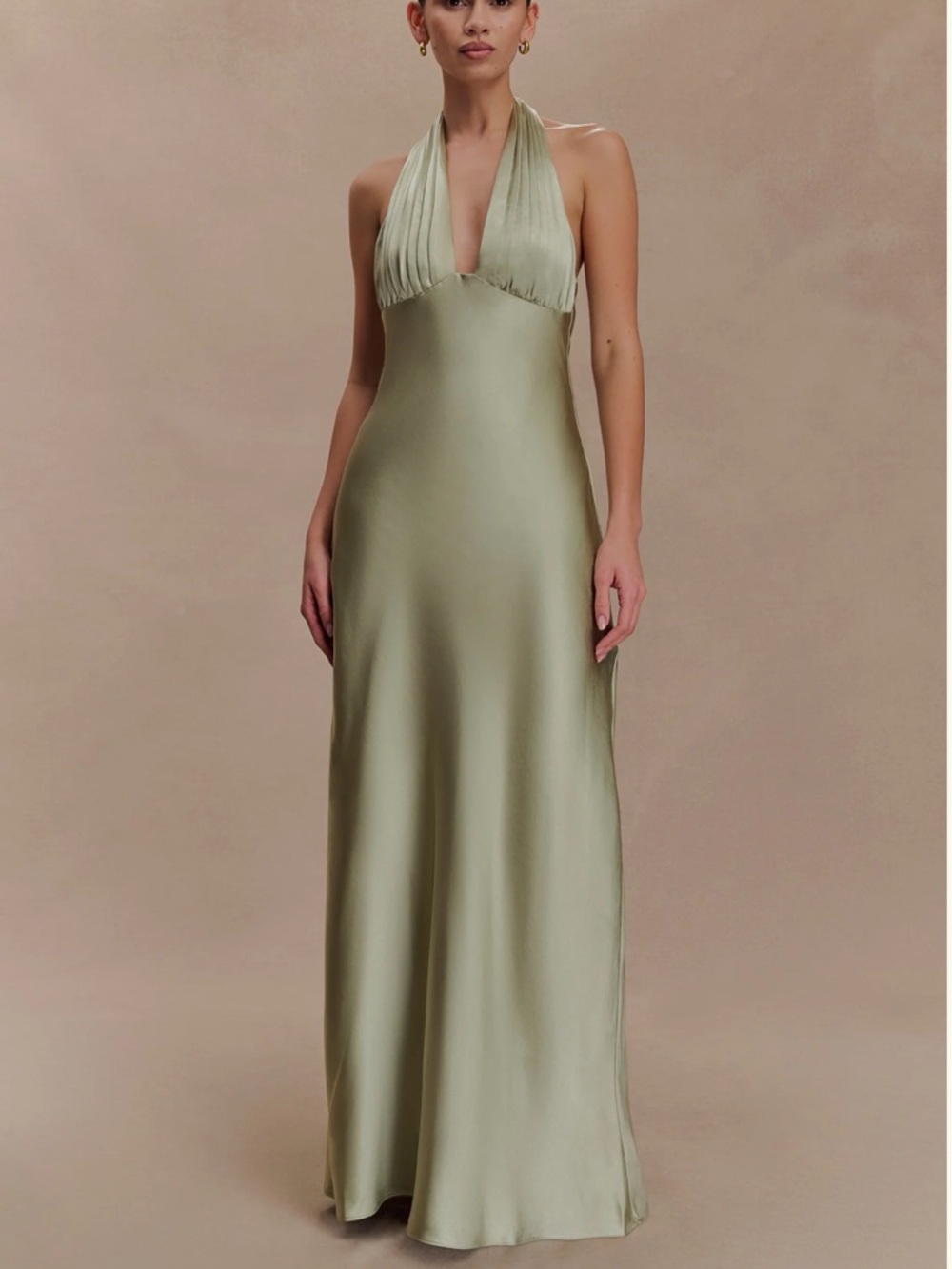 Alice satin halter dress from meshki!